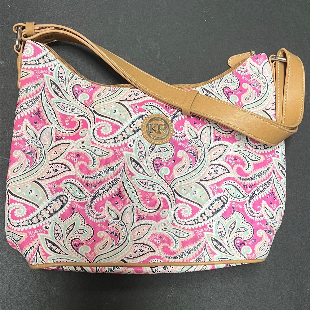 Kim Rogers Pink Paisley Shoulder Bag